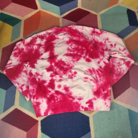 Nike red/pink Tie Dye Crewneck Sweatshirt Women's Size Medium - Picture 2 of 5